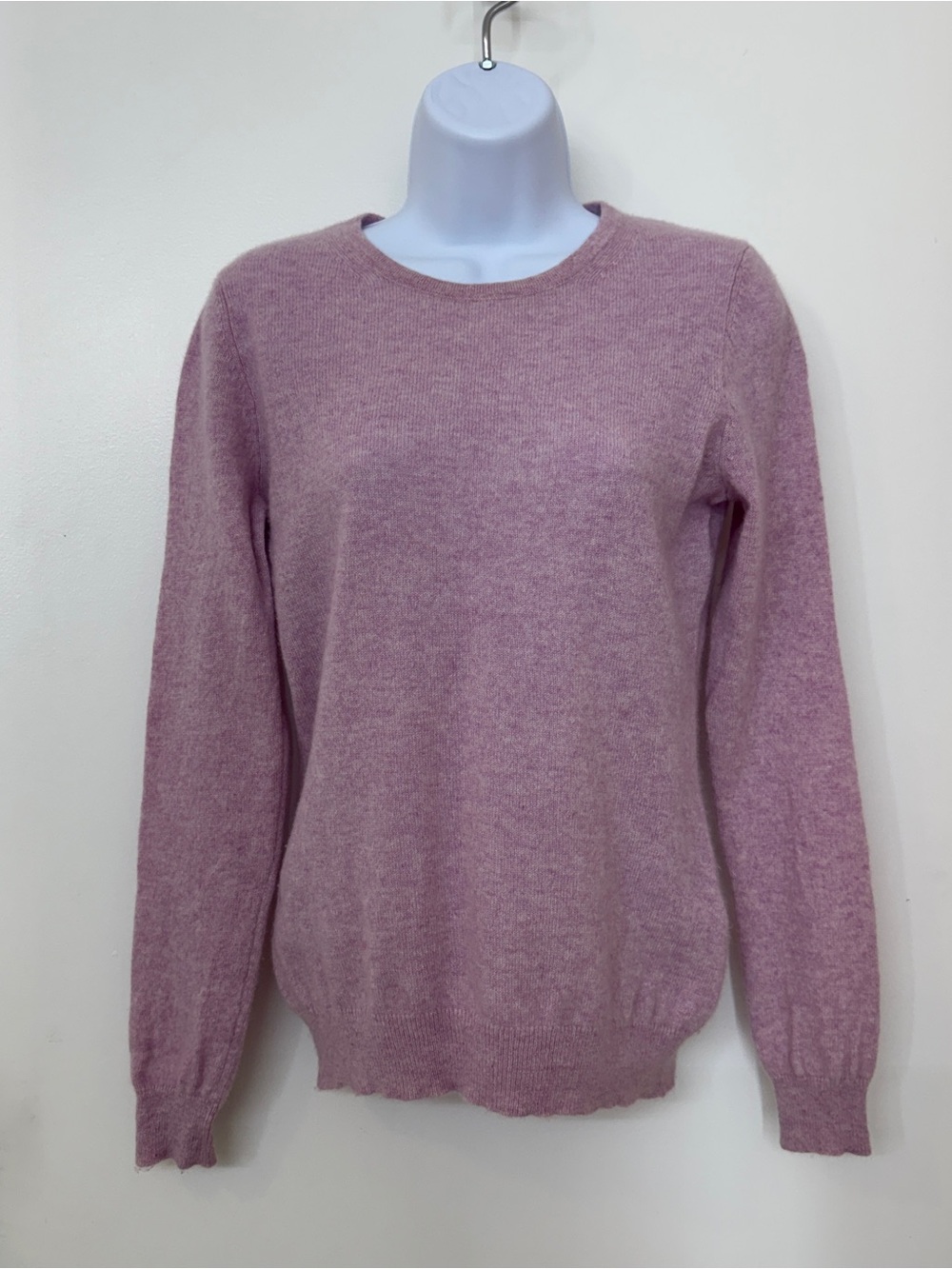 Charter Club Luxury Womens PM Mauve 100% Cashmere Crewneck Sweater Long Sleeve